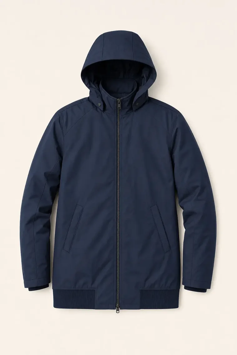 Calder Weather Court Coat in Navy