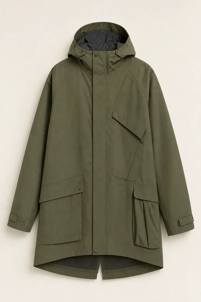 Flint Light Rain Jacket in Olive