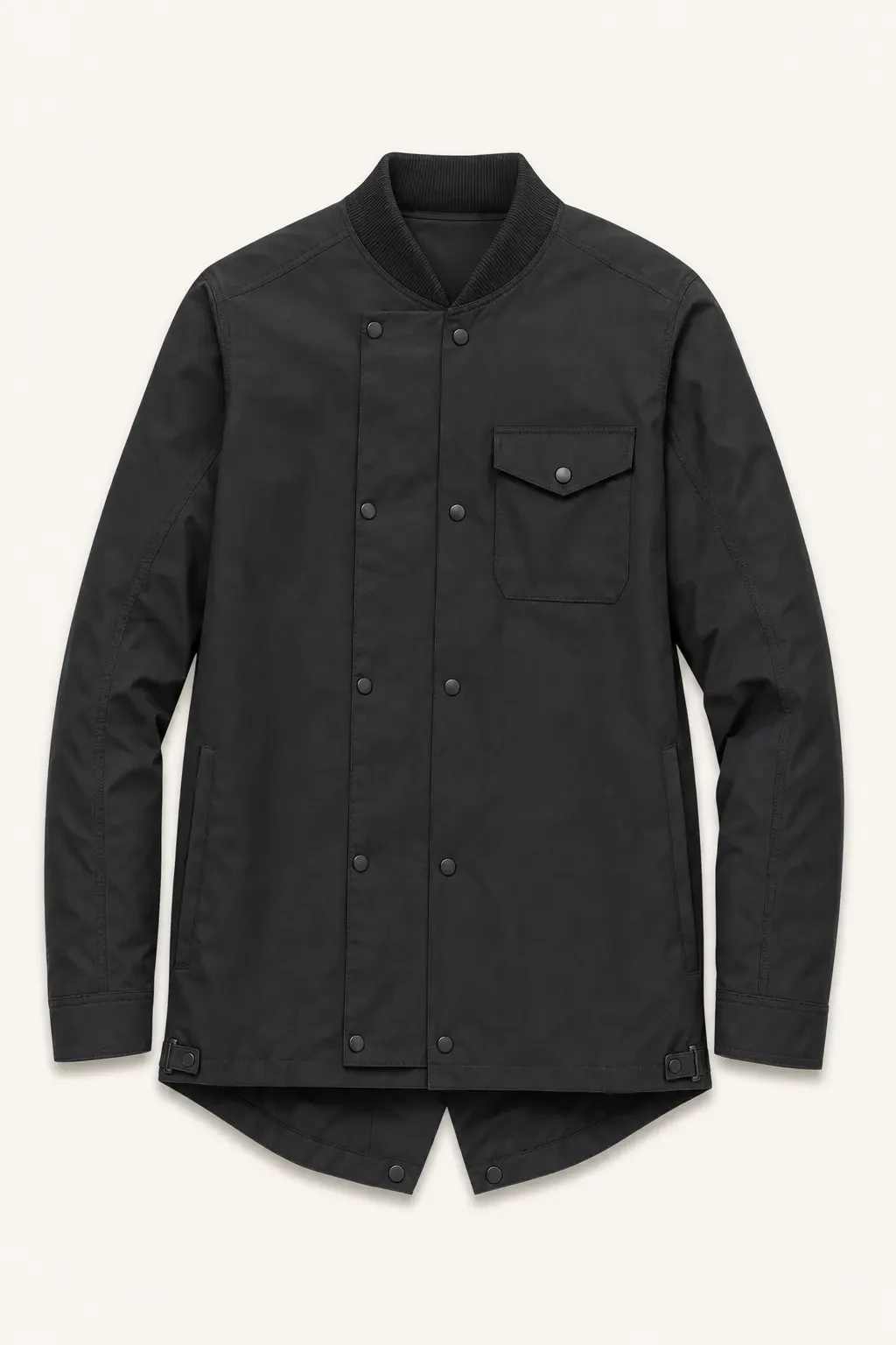 Hollis Gravel Overshirt in Black